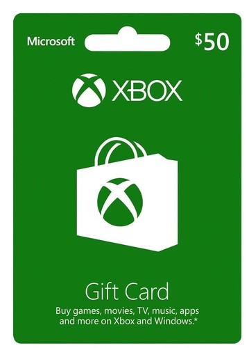 Xbox live gift card - xbox, 50